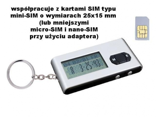 Brelok LCD kopiuje zawartość kart SIM databank