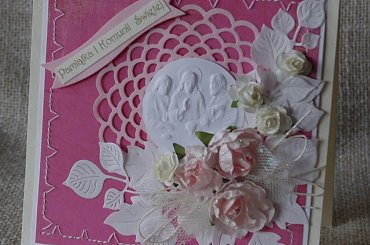 komunia # kartka #ręcznie robiona # steresa #rumia