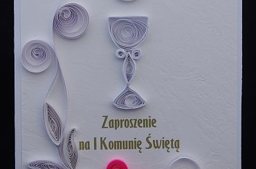 zaproszenie #ręcznie robione #quillling #steresa #rumia