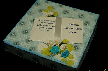 komunia # kartka #ręcznie robiona # steresa #rumia